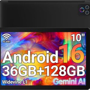 URAO Tablet,10.1" Android 16 Tablet Octa-core 36GB+128GB Dual Camera
